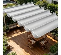 Filet d'ombrage 2.1 x 2.7 m Anti-Déchirure Coupe-Vent Toile d'ombrage Rétractable Vagu avec Cordes pour Jardin Terrasse Extérieur Pergola Balcon Patio, Gris Clair