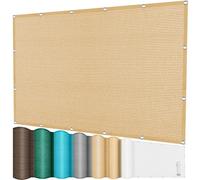 Filet d'ombrage 2.3 x 3.6 m Coupe-Vent Voiles, Abat-Jour en Maille, Bloquer Les Rayons UV, Filet D'Intimité Toiles D'Ombrages avec Cordes pour Jardin Plantes Serre Grange, Jaune Sable