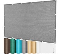 Filet d'ombrage 2.3 x 3.6 m Coupe-Vent Voiles, Abat-Jour en Maille, Bloquer Les Rayons UV, Filet D'Intimité Toiles D'Ombrages avec Cordes pour Jardin Plantes Serre Grange, Gris Clair