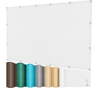 Filet d'ombrage 2.3 x 3.6 m Coupe-Vent Voiles, Abat-Jour en Maille, Bloquer Les Rayons UV, Filet D'Intimité Toiles D'Ombrages avec Cordes pour Jardin Plantes Serre Grange, Blanc