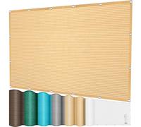 Filet d'ombrage 2.3 x 3.6 m Coupe-Vent Voiles, Abat-Jour en Maille, Bloquer Les Rayons UV, Filet D'Intimité Toiles D'Ombrages avec Cordes pour Jardin Plantes Serre Grange, Couleur Crème