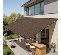 Filet d'ombrage 2.4 x 4.2 m UV Protection Solaire Perméable à L’Eau Protection UV 95% Résistant avec Œillets Voile Ombrage pour Patio Jardin Terrasse, Marron
