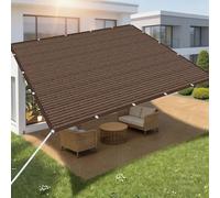 Filet d'ombrage 2.4 x 4.5 m HDPE Protection Solaire Respirant Coupe-Vent Rectangulaire Protection Solaire Respirant Toile Ombrage pour Patio Jardin Terrasse, Marron