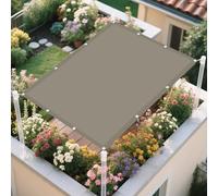 Filet d'ombrage 2.4 x 4.5 m Imperméable Anti 98% UV Résistant Hydrofuge Serres Filet Coupe-Vent avec 4 Morceaux de Corde pour Patio Jardin, Terrasse, Extérieur, Balcon, Kaki
