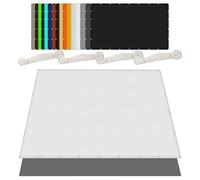 Filet d'ombrage 2 x 3 m Anti UV Polyester Imperméable Ombrage PES Toile Ombrage Pergola Auvent Résistant l'eau Polyester pour en Plein Air, Jardin & Terrasse, Blanc