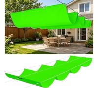 Filet d'ombrage 200 x 360 cm Imperméable Respirante Toile Tendue 180G M² avec Œillets D et Cordes Voiles Ombrages Rectangulaire Imperméable pour Jardin Terrasse Camping, Vert Clair