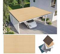 Filet d'ombrage 210 x 240 cm Respirante, Protection Contre UV Rayons Toile d'ombrage Extérieur avec Corde Libre et Oeillets pour La Fête de Jardin Patio Extérieur, Jaune Sable