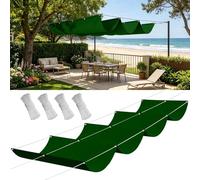 Filet d'ombrage 240 x 450 cm PES, 180G M² Polyester, Toile Parasol Protection Solaire et Rayons UV Voile d'ombrage Imperméable Rectangulaire pour Patio Terrasse Extérieur, Vert Foncé