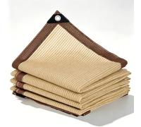 Filet d'ombrage 265 x 385 cm Anti-UV, Résistant, Coupe-Vent et Perméable à l'eau, avec Œillets Filet Protection Piscine pour Pergola, Terrasse, Serre, Poulailler, Plantes, Couleur Crème