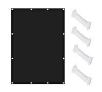 Filet d'ombrage 280 x 330 cm Résistant à l'eau, Protection Solaire Voile d'ombrage Rectangulaire avec Œillets pour Serre Jardin Pergola Pet House, Noir