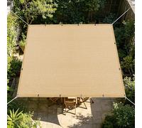 Filet d'ombrage 3.2 x 3.4 m Vent et Perméable à l'eau Filet d'ombrage Anti-UV pour Jardin Résistant pour Serre Jardin Couverture Potager Terrasse, Jaune Sable