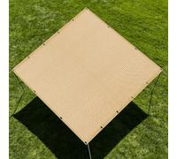 Filet d'ombrage 3.2 x 3.4 m Vent et Perméable à l'eau Voile d'ombrage Protection Solaire Toile Rectangulaire Résistant pour Jardin, Terrasse, Balcon, Camping, Pergola, Jaune Sable