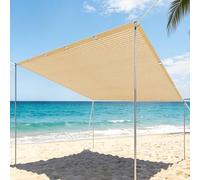 Filet d'ombrage 3.4 x 4 m Vent et Perméable à l'eau Filet Anti Chaleur Extérieur avec Œillets pour Couverture Végétale Serre Jardin Pergola Patio Lawn Pet House, Jaune Sable