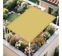Filet d'ombrage 3 x 4 m Imperméable Anti 98% UV Résistant Hydrofuge Serres Filet Coupe-Vent avec 4 Morceaux de Corde pour Patio Jardin, Terrasse, Extérieur, Balcon, Couleur Crème