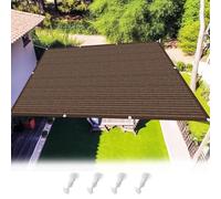 Filet d'ombrage 300 x 550 cm Protection Solaire, Coupe-Vent, Tissu HDPE Filet d'ombrage pour Patio Multi Taille pour Balcon Terrasse, Marron