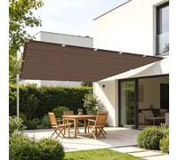Filet d'ombrage 307 x 315 cm Vent et Perméable à l'eau Filet d'ombrage Extérieur pour Serre avec Œillets pour Couverture Végétale Serre Jardin Pergola Patio Lawn Pet House, Brun