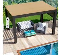 Filet d'ombrage 330 x 650 cm HDPE Anti-Déchirure Toile d'ombrage Pergola avec Oeillets Cordons pour Patio Jardin Terrasse Extérieur, Jaune Sable