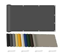 Filet d'ombrage 360 x 360 cm Imperméable, Protection Rayons UV Toile Imperméable avec Œillets pour Serre Jardin Pergola Pet House, Gris Foncé