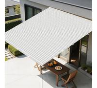 Filet d'ombrage 4 x 4.3 m UV Protection Solaire Perméable à L’Eau Protection UV 95% Résistant avec Œillets Filet d'ombrage pour Serre pour Patio Jardin Terrasse, Blanc