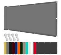 Filet d'ombrage 440 x 480 cm Imperméable Protection UV 98% en Résistant, Solaire Résistante Aux Intempéries, Filet d'ombrage Solaire, pour Terrasse Jardin Extérieur, Gris Clair