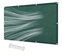 Filet d'ombrage 450 x 1000 cm HDPE Respirant (220G ㎡), Filet Dombrage Rectangle avec Protection UV D'Ombrage, Protection Solaire pour Jardin Terrasse Camping, Vert Foncé