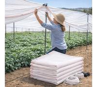 Filet d'Ombrage 50% Blanc 1m-20m, Toile Solaire Robuste avec Oeillets, Bâche Filet Respirante pour Jardin Serre Plantes Terrasse Brise-Vue de Confidentialité Pergola Extérieur HDPE(4 * 15m)