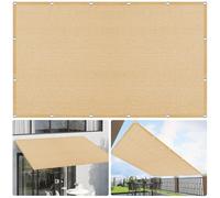 Filet d'ombrage 520 x 780 cm Respirante 98% Anti UV Toile Ombrage Auvent Cordes de Fixation Incluses pour en Plein Air, Jardin & Terrasse, Jaune Sable