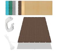 Filet d'ombrage 531 x 565 cm Résistant Aux UV et Aux Intempéries Toile d'ombrage Pergola Serres avec Corde Libre et Oeillets pour Potager Serre Terrasse Patio Jardin, Brun