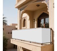 Filet d'ombrage 70 x 540 cm Protection Solaire Polyester Toile Ombrage Auvent PES avec Oeillets pour Serre/Jardin/Pergola/Patio Lawn, Blanc