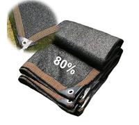 Filet d'ombrage 80 % anti-UV avec œillets pour jardin, terrasse, serre, piscine - Solution de blocage du soleil 2 x 10 m