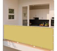 Filet d'ombrage 88 x 160 cm Imperméable 98% UV Protection Toile d'ombrage pour Pergola avec Oeillets pour Patio Jardin Terrasse Extérieur, Jaune Sable