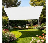 Filet d'ombrage 95 x 100 cm Respirant Filet d'ombrage Perméable à l'eau avec Œillets pour Couverture Végétale Serre Jardin Pergola Patio Lawn Pet House, Blanc