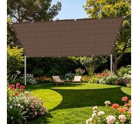 Filet d'ombrage 95 x 100 cm Respirant Filet d'ombrage Perméable à l'eau avec Œillets pour Couverture Végétale Serre Jardin Pergola Patio Lawn Pet House, Brun