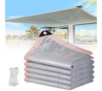 Filet d'ombrage 99% Aluminium avec œillets,Toile d'ombrage en Aluminium Tissu d'ombrage réfléchissant en Aluminium 1x5m 1.5x10m 2x14m 3.5x7m 5x5m 8x13m Filet d'ombre pour Serre(5x12m)