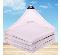 Filet d'ombrage à 55 % pour plantes - 3 broches - Tissu d'ombrage respirant - Maille résistante aux UV - Blanc - 3 x 4 m