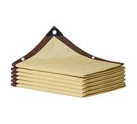 Filet d'ombrage à 90 % pour protection solaire - Résistant aux UV - Pour serre, grange ou niche - 5 x 6 m - Beige - Bords coupés - Pour la protection des plantes