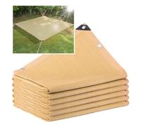 Filet d'ombrage à 90 % pour serre de jardin et auvents - Filet de protection solaire beige disponible en 2 x 4 m, 3 x 3 m, 3 x 4 m, 3 x 5 m, 4 x 5 m, 4 x 6 m avec œillets pour une installation facile