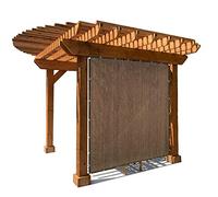 Filet d'ombrage à 90 % - Tissu en maille anti-UV avec œillets pour extérieur, terrasse, pergola, pavillon, 180 g/m², marron, 3 x 6 m, idéal pour la protection solaire