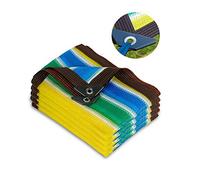 Filet d'ombrage à rayures de couleur ? Tissu, écran solaire épais et crypté, pour piscine, aire de jeux, cour, toit, balcon, isolation des plantes (taille : 2 x 10 m) ()