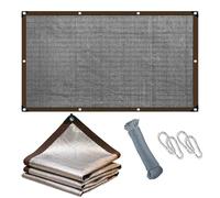 Filet D'ombrage Aluminet for Voiture, Tissus Reflechissant Soleil 99%, Filet Protection Solaire Extérieur avec œillets, Voile D'ombrage Argenté for Jardin Balcon ou chenil(1.0X6.0m)