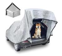 Filet D'ombrage Aluminet Voiture, Tissus Reflechissant Soleil 85%, Filet D'ombrage en Aluminium avec œillets, Filet d'ombrage de Voiture pour Chien pour Toit, Jardin (3x4M)