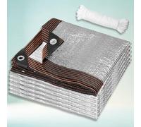 Filet d'ombrage Aluminium 220 x 340 cm Protection UV Toile Pare Soleil avec Œillets avec Œillets pour Patio, Arrière Cour, Jardin, Carport, Voiture, Argent