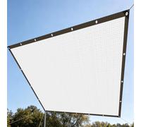 Filet d'ombrage Aluminium 270 x 360 cm Protection Solaire Filet de Protection Solaire Facile à Suspendre pour Terrasse, Camping, Extérieur, Serre, Cour, Balcon, Argent