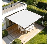 Filet d'ombrage Aluminium 300 x 300 cm Ventilation Respirante Filet de Protection Solaire Facile à Suspendre pour Patio, Arrière Cour, Jardin, Carport, Voiture, Argent