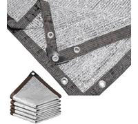 Filet d'ombrage Aluminium avec œillets, 1x2m Protection Solaire 70%, résistant aux UV, Voile Ombrage Aluminium Exterieur pour Jardin, terrasse, étable, Voiture, Chien, Plante(1*2m/3.3*6.6ft)