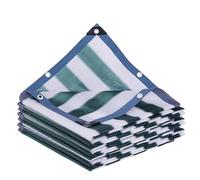 Filet D'ombrage Anti-âge, Tissu D'ombrage Rayé Vert Foncé Et Blanc, Pare-soleil Résistant Aux UV Avec Œillets, Taux D'ombrage De 90 %, Pour Plantes De Jardin, Pergola, Patio, Pelouse(2.0x2.0m/6.5x6.5f