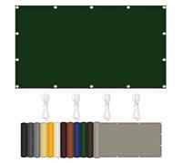 Filet d'ombrage anti-UV 160 x 220 cm, sans perçage, auvent pour extérieur, terrasse, balcon, jardin, activités de fête, couleurs vert foncé
