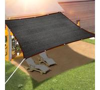 Filet d'ombrage avec œillets, 70 % à 90 % d'ombrage, résistant aux UV, pour protection des plantes, serre, grange ou chenil, 2 x 4 m, noir