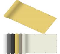 Filet d'ombrage avec Œillets 95 x 230 cm Polyester Taille Personnalisée Voiles d'ombrage pour Patio avec Cordes Fixes pour Terrasse, Balcon, Couleur Crème