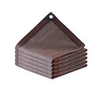 Filet d'ombrage avec œillets, filet d'ombrage perforé d'été, marron, pare-soleil, garde-corps de balcon, filet d'intimité, convient pour l'extérieur et le jardin (7,6 x 12,7 cm)